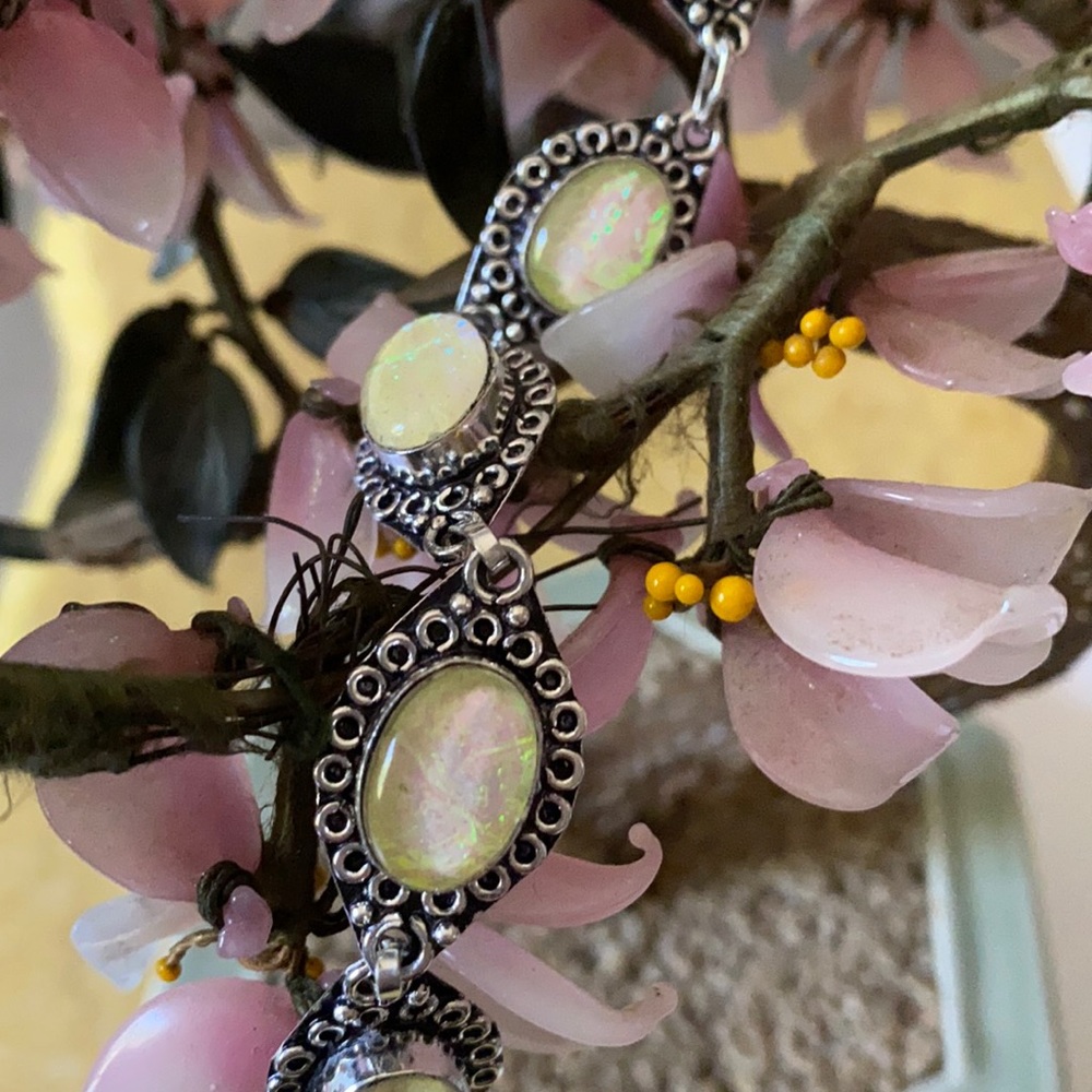 Vintage 925 Australian trplite opal bracelet